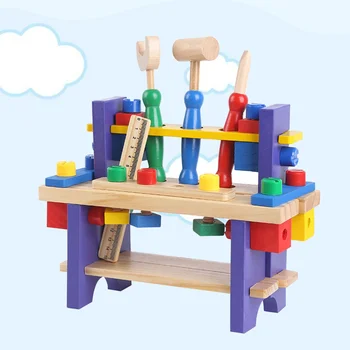 1pc Wooden Toy Practical Workbench Practical Interesting Educational Toy for Children
1pc Wooden Toy Practical Workbench Practical Interesting Educational Toy for Children