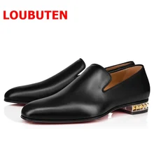 LOUBUTEN Fashion Black Genuine Leather Men Loafers High Quality Rivets Heels Casual Shoes Luxury Brand Red Bottom Dress Shoes
LOUBUTEN Fashion Black Genuine Leather Men Loafers High Quality Rivets Heels Casual Shoes Luxury Brand Red Bottom Dress Shoes