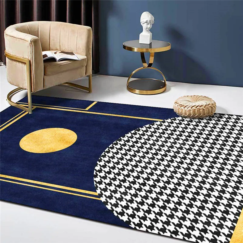 Fashion Northern European-Style Dark Blue Geometric Rug Living Room Bedroom Carpet Bed Carpet Kitchen Bathroom Floor Mat
Fashion Northern European-Style Dark Blue Geometric Rug Living Room Bedroom Carpet Bed Carpet Kitchen Bathroom Floor Mat