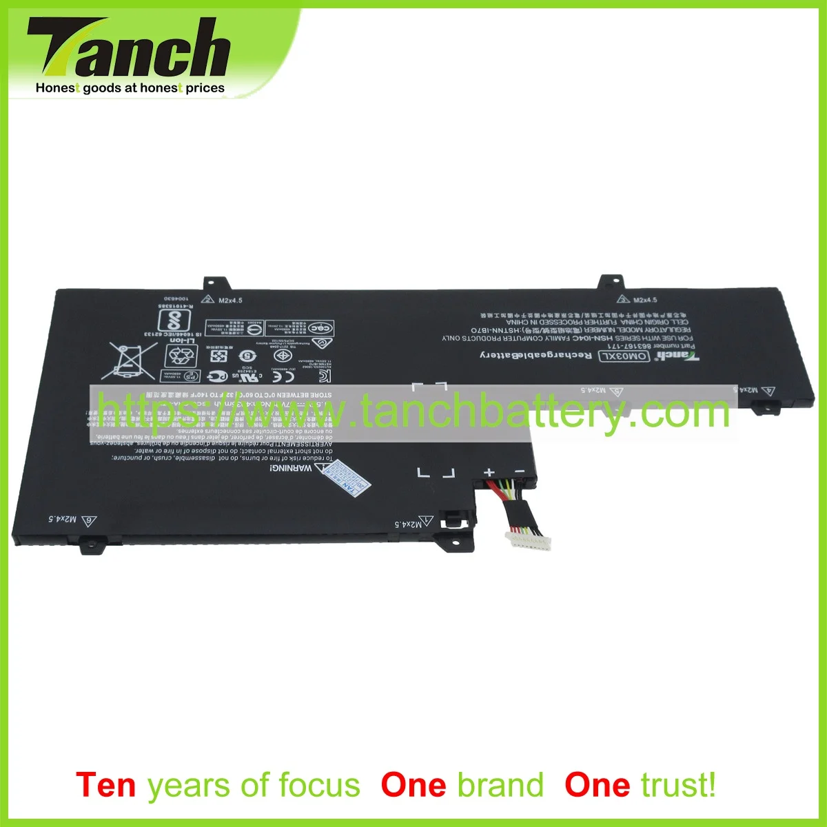 Tanch Laptop Battery for HP 3ICP5/55/122 OM03XL 1GY30PA HSTNN-IB70 863280-855 863167-1B1 0M03XL 863176--171 11.55V 3cell
Tanch Laptop Battery for HP 3ICP5/55/122 OM03XL 1GY30PA HSTNN-IB70 863280-855 863167-1B1 0M03XL 863176--171 11.55V 3cell