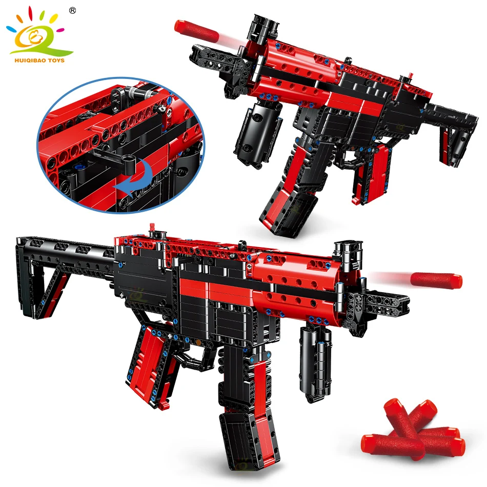HUIQIBAO 676Pcs DIY Submachine Gun HK MP5 Building Blocks Military Technic Gun Weapon Educational Assembly Bricks Toys Children
HUIQIBAO 676Pcs DIY Submachine Gun HK MP5 Building Blocks Military Technic Gun Weapon Educational Assembly Bricks Toys Children
