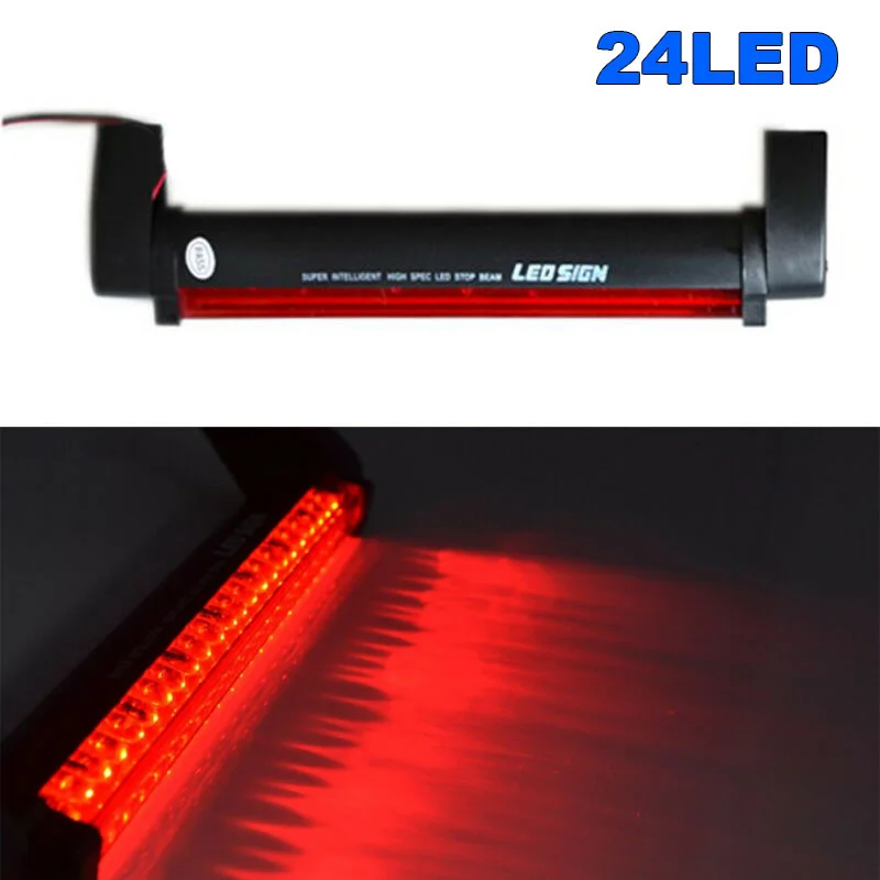 Universal Car SUV Truck Red 24-LED Light High Mount Brake Stop Tail Add-on Lamp DC 12V Automotive LED Lamps
Universal Car SUV Truck Red 24-LED Light High Mount Brake Stop Tail Add-on Lamp DC 12V Automotive LED Lamps