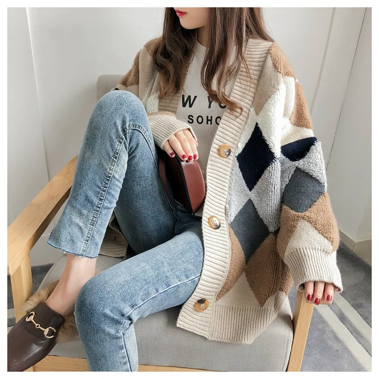 Women's jerseys Autumn 2019 fashion Casual chess Cardigans Decorate V Single Breasted Puff Glove SW658
Women's jerseys Autumn 2019 fashion Casual chess Cardigans Decorate V Single Breasted Puff Glove SW658