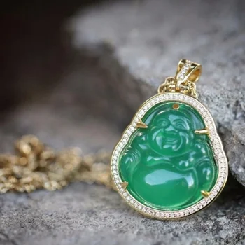 Classic Retro Fashion Trend Gold White Buddha Statue Maitreya Pendant Chain Amulet Necklace Wedding Party Women Men
Classic Retro Fashion Trend Gold White Buddha Statue Maitreya Pendant Chain Amulet Necklace Wedding Party Women Men