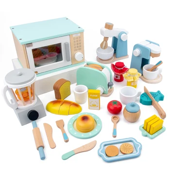 Baby Pretend Play Wood Kitchen Toys Simulation Oven Toasters Bread Maker Coffee Machine Blender Baking Kit Game Toys for Girls
Baby Pretend Play Wood Kitchen Toys Simulation Oven Toasters Bread Maker Coffee Machine Blender Baking Kit Game Toys for Girls