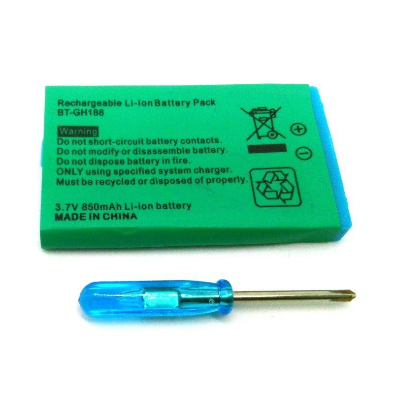 2Pcs 850mAh Rechargeable Lithium-ion Battery Pack with Tool Kit for Nintendo Gameboy Advance for Nintendo GBA SP Battery
2Pcs 850mAh Rechargeable Lithium-ion Battery Pack with Tool Kit for Nintendo Gameboy Advance for Nintendo GBA SP Battery
