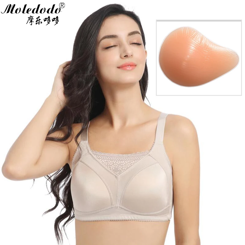 Silicone Breast Forms and Cotton Mastectomy Bra with Boobs Pocket 95C Fake Breast Prosthesis has the Protective Cover D40
Silicone Breast Forms and Cotton Mastectomy Bra with Boobs Pocket 95C Fake Breast Prosthesis has the Protective Cover D40