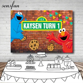 Sensfun Sesame Street Elmo Birthday Party Backdrops Brick Wall Bunting Kids 1st Birthday Party Photography Backgrounds Custom 
Sensfun Sesame Street Elmo Birthday Party Backdrops Brick Wall Bunting Kids 1st Birthday Party Photography Backgrounds Custom
