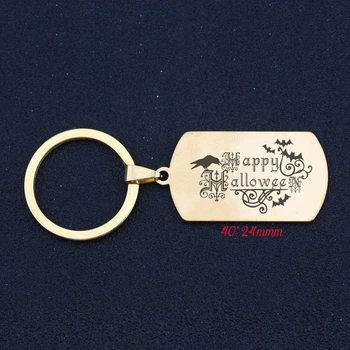 Dog Tag Keychain Hand Stamped Happy Halloween Stainless Steel Jewelry For Halloween Gift Trick Key Ring
Dog Tag Keychain Hand Stamped Happy Halloween Stainless Steel Jewelry For Halloween Gift Trick Key Ring