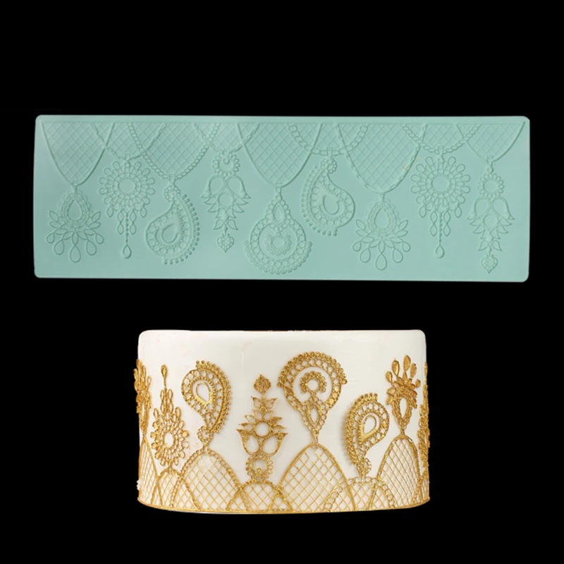 Pendant Pattern Cake Border Silicone Mold Lace Mat Fondant Cake Decorating Tool Chocolate, Gumpastes Mould, Sugarcraft Bakeware
Pendant Pattern Cake Border Silicone Mold Lace Mat Fondant Cake Decorating Tool Chocolate, Gumpastes Mould, Sugarcraft Bakeware