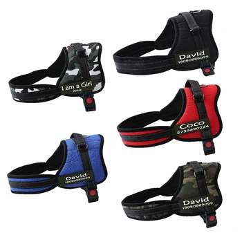 5 Colors 5 Sizes Dog Personalized Harness Nylon Small Medium Large Dogs Pet Name Chest Vest Dog Harness for Walking
5 Colors 5 Sizes Dog Personalized Harness Nylon Small Medium Large Dogs Pet Name Chest Vest Dog Harness for Walking