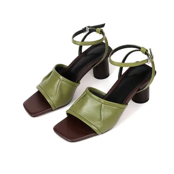 2020 fashion high heels Genuine leather sandals shoes summer platform buckle party wedding shoes heels women sandals 
2020 fashion high heels Genuine leather sandals shoes summer platform buckle party wedding shoes heels women sandals