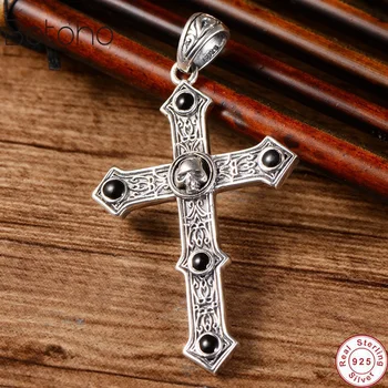 S925 Sterling Silver colour Cross Skull Pendant for Men Thai Silver colour Fashion Retro Christian Jewelry Accessories no Chain
S925 Sterling Silver colour Cross Skull Pendant for Men Thai Silver colour Fashion Retro Christian Jewelry Accessories no Chain