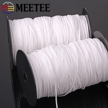 Meetee 1roll=200M 3mm White Round Spandex Cord Spring Rope Elastic Band DIY Elasticity Ear Strap Sewing Accessory EB039
Meetee 1roll=200M 3mm White Round Spandex Cord Spring Rope Elastic Band DIY Elasticity Ear Strap Sewing Accessory EB039