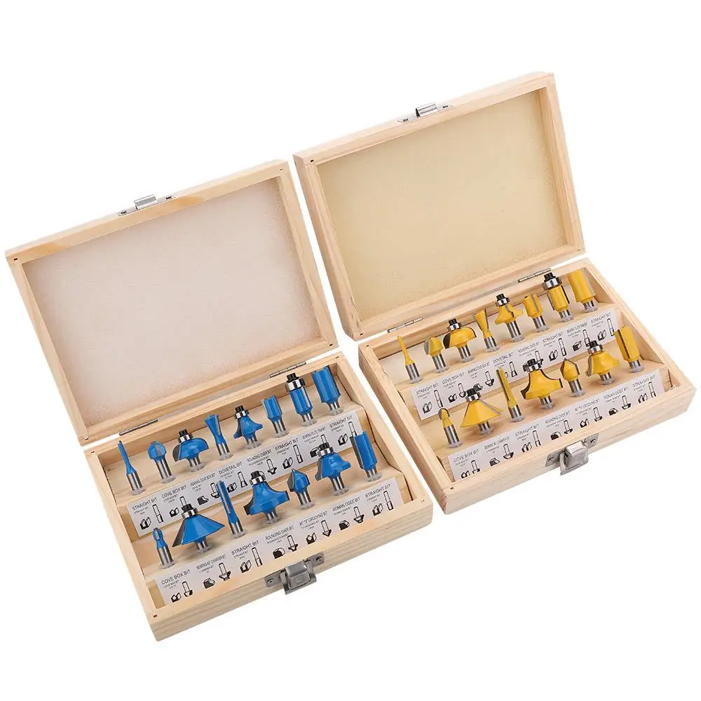 1/4 Shank Router Bit Hole Saw Set Drill Bits Portable Woodworking Cutter Power Tools 15 Pcs/Set Durable Wood
1/4 Shank Router Bit Hole Saw Set Drill Bits Portable Woodworking Cutter Power Tools 15 Pcs/Set Durable Wood