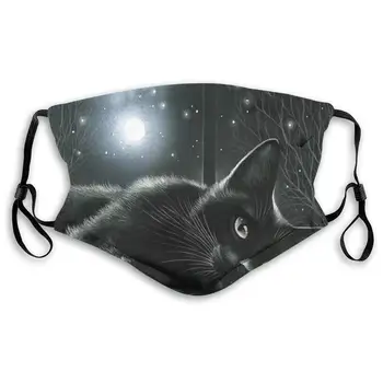Black Cat Moonlight Print Mouth Masks With Filter Washable And Reusable Anti Dust Breathable Mask With Adjustable Ear Loops For
Black Cat Moonlight Print Mouth Masks With Filter Washable And Reusable Anti Dust Breathable Mask With Adjustable Ear Loops For
