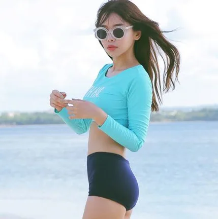 2018 New Style Long Sleeve Split Type Sun-resistant Bathing Suit Women's High-waisted Boxer Sports Beach Spa Resort Swimwear Wom
2018 New Style Long Sleeve Split Type Sun-resistant Bathing Suit Women's High-waisted Boxer Sports Beach Spa Resort Swimwear Wom