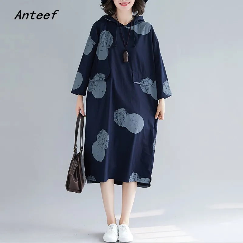 long sleeve cotton plus size vintage Polka Dot hooded women casual loose autumn dress elegant clothes 2019 ladies dresses
long sleeve cotton plus size vintage Polka Dot hooded women casual loose autumn dress elegant clothes 2019 ladies dresses