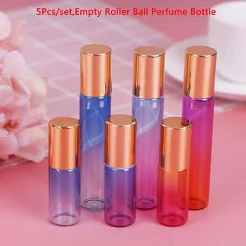 5pcs Gradient Color Thick Glass Roll On Essential Oil Empty Parfum Bottles Roller Ball Travel Use Necessaries 5ML/10ML
5pcs Gradient Color Thick Glass Roll On Essential Oil Empty Parfum Bottles Roller Ball Travel Use Necessaries 5ML/10ML