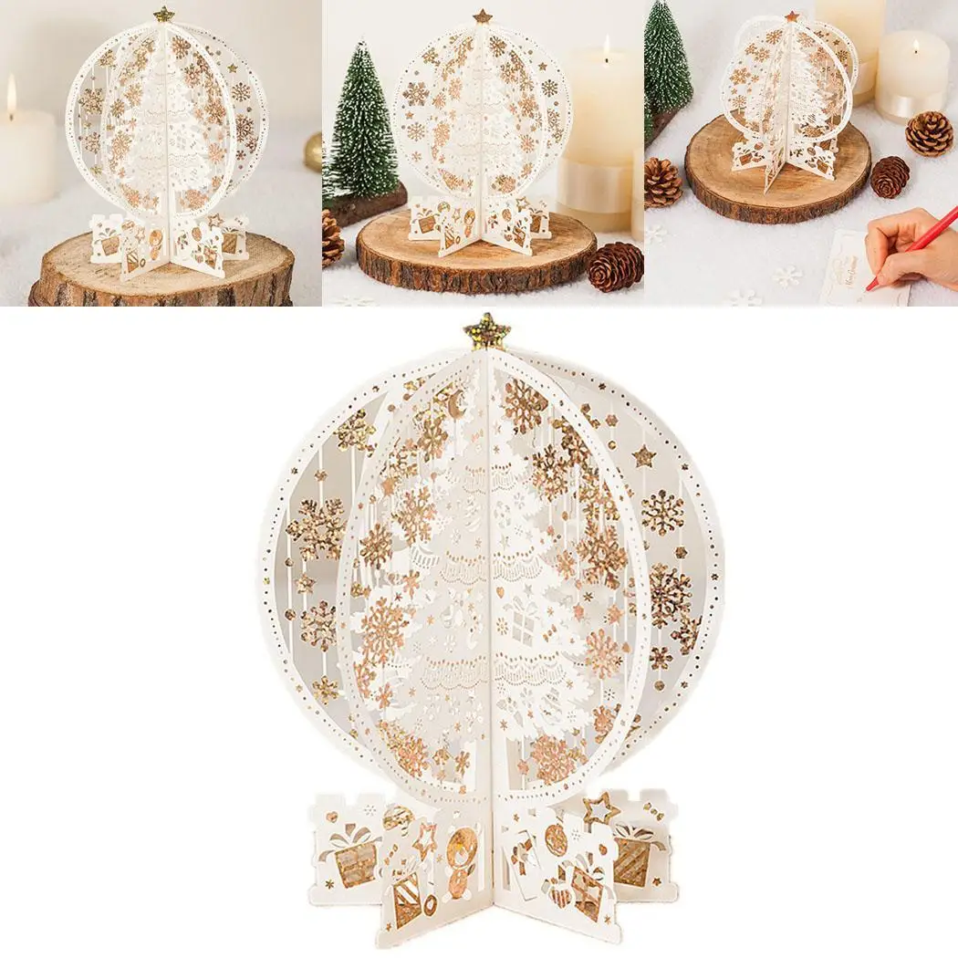 2019 Creative 3D Christmas Tree Snowflake Navidad Golden Hallow Out Greeting Card Tree 14 x 18.5 cm Xmas Products greeting card
2019 Creative 3D Christmas Tree Snowflake Navidad Golden Hallow Out Greeting Card Tree 14 x 18.5 cm Xmas Products greeting card