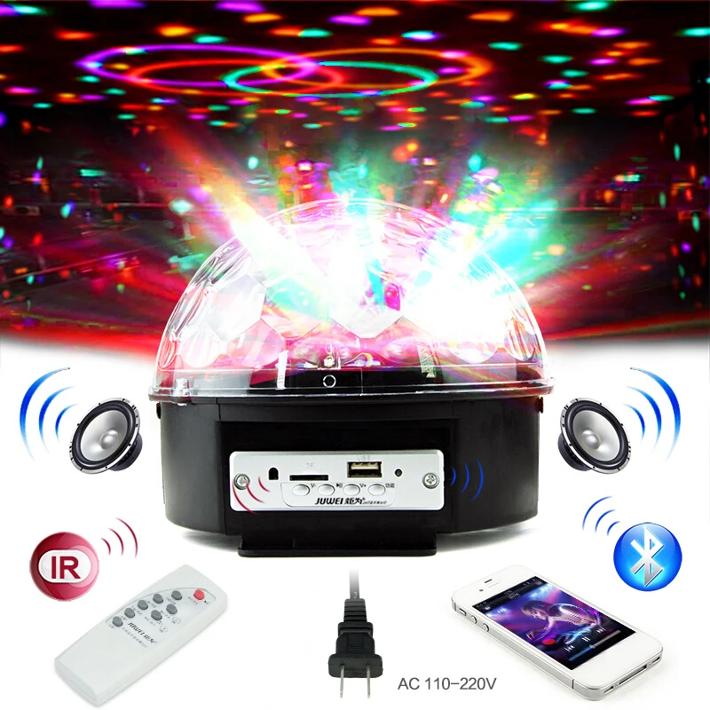 6 Color Digital RGB Disco Ball Stage Light LED Bluetooth Speaker Prom Laser Party Light With Mp3 Player Prom DJ Projector Light
6 Color Digital RGB Disco Ball Stage Light LED Bluetooth Speaker Prom Laser Party Light With Mp3 Player Prom DJ Projector Light
