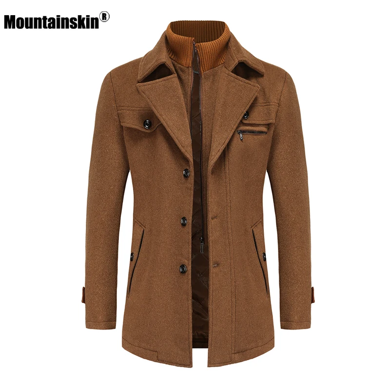 Mountainskin Men's Winter Woolen Coat Thick Windproof Scarf Cotton Wool Long Jacket Winter Autumn Casual Warm Outwear Male MT197
Mountainskin Men's Winter Woolen Coat Thick Windproof Scarf Cotton Wool Long Jacket Winter Autumn Casual Warm Outwear Male MT197