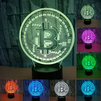 3D usb Led Night Light Bitcoin Sign Modelling Novelty 7 Color Change Light Fixture Bedroom Bedside Decor Desk Lamp Kid Gift
3D usb Led Night Light Bitcoin Sign Modelling Novelty 7 Color Change Light Fixture Bedroom Bedside Decor Desk Lamp Kid Gift