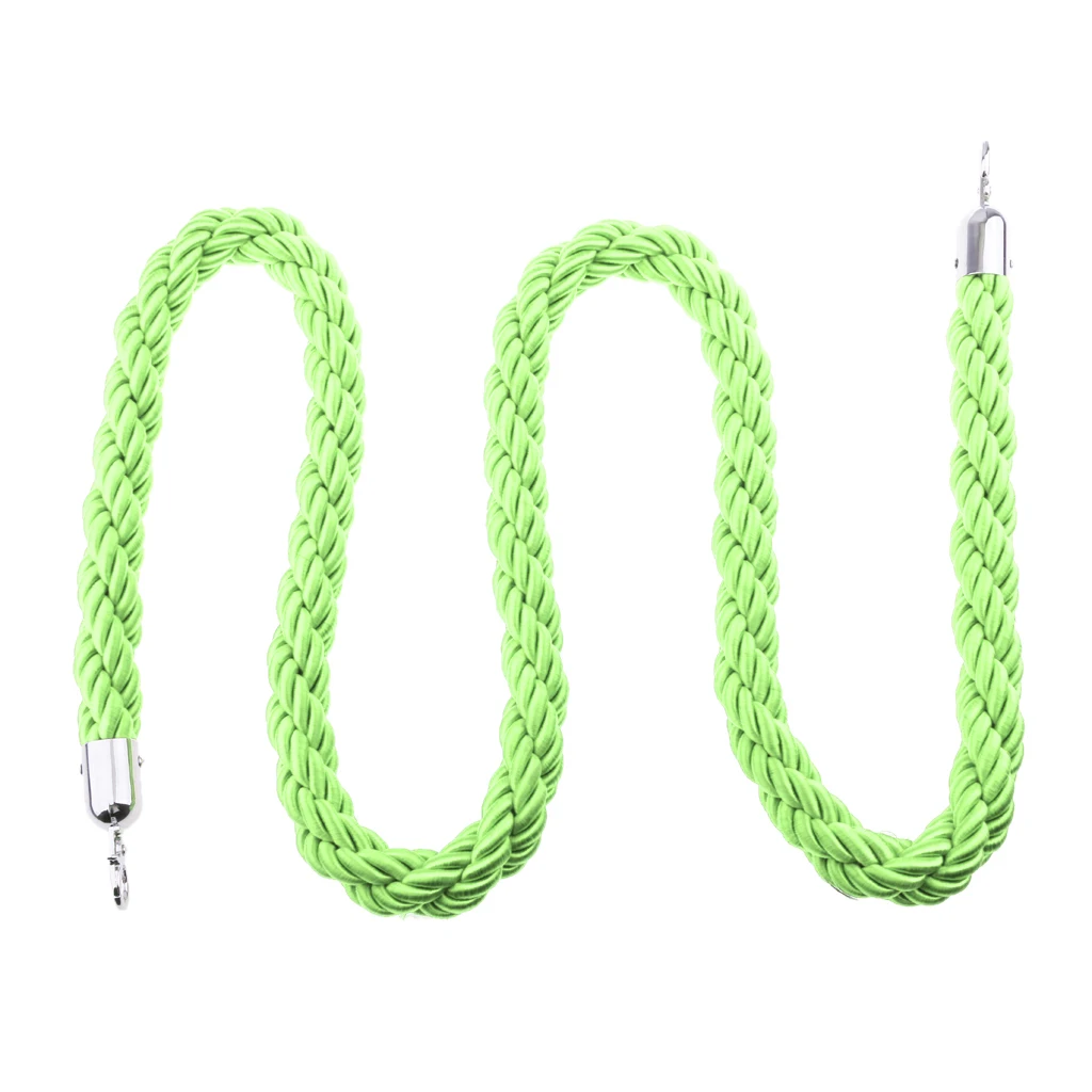 Stanchion Rope Crowd Control Queue Barrier Ropes with Premium Clip Hooks - 5ft, 6 Colors Optional Stanchion Rope Crowd Control Queue Barrier Ropes with Premium Clip Hooks - 5ft, 6 Colors Optional