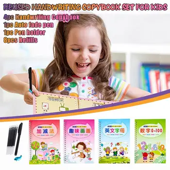 4 Books Magic Copybook Learn English Painting Practice Digital Book Professional Notebook Calligraphy Hand-Painted Copybook
4 Books Magic Copybook Learn English Painting Practice Digital Book Professional Notebook Calligraphy Hand-Painted Copybook