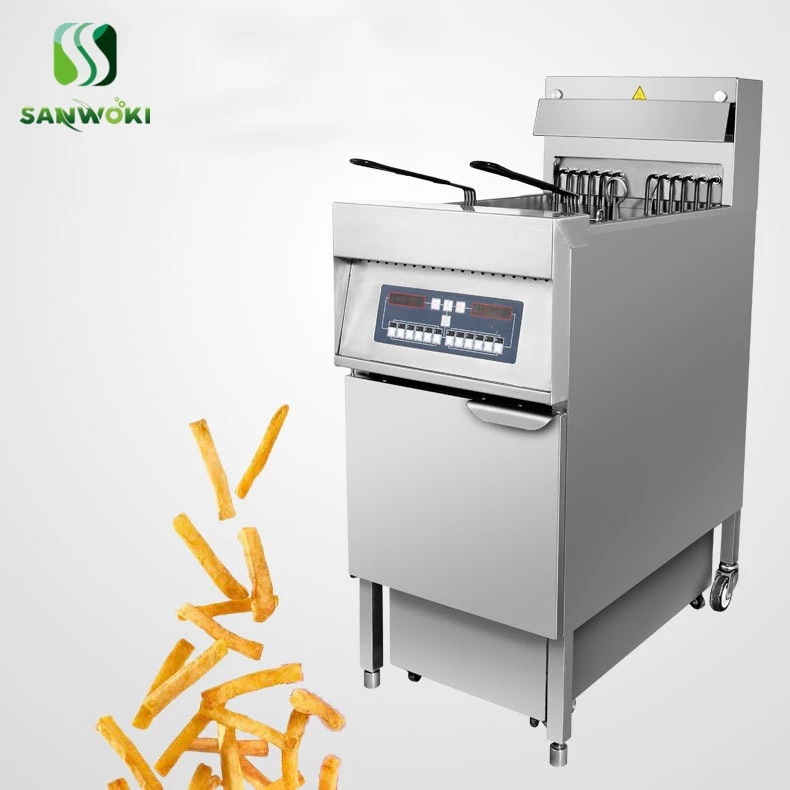 microcomputer version single cylinder with oil filter electric fryer 1-tank fryer with 2-basket frying machine
microcomputer version single cylinder with oil filter electric fryer 1-tank fryer with 2-basket frying machine