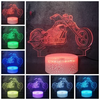 Creative Retro Motorcycle Style Night Light 3D USB Plug Bedside Crack Table Lamp Child Holiday 7 Color Change Novelty Gift Flash
Creative Retro Motorcycle Style Night Light 3D USB Plug Bedside Crack Table Lamp Child Holiday 7 Color Change Novelty Gift Flash