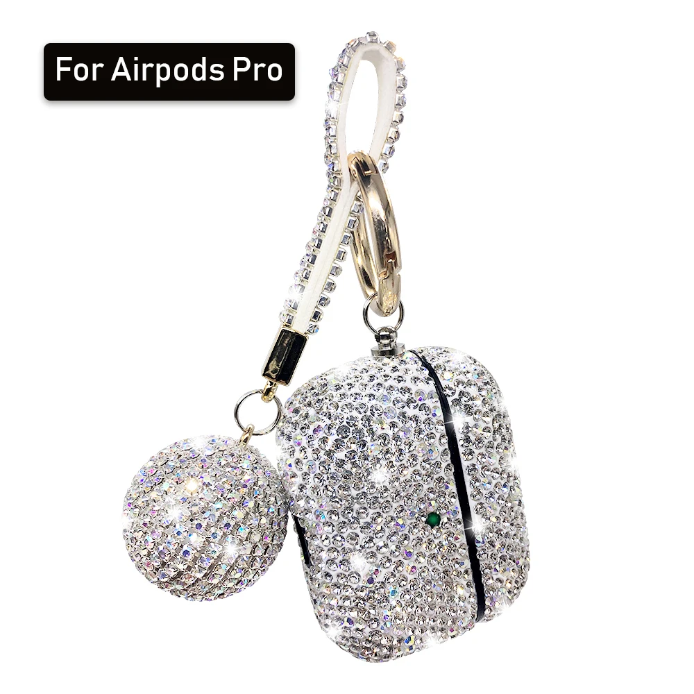 Bling Girls Protector For Airpods 2 pro 3 Cases Luxury Diamond Cover With Hanging Ball Keychain For Apple Air pods Charging Box
Bling Girls Protector For Airpods 2 pro 3 Cases Luxury Diamond Cover With Hanging Ball Keychain For Apple Air pods Charging Box