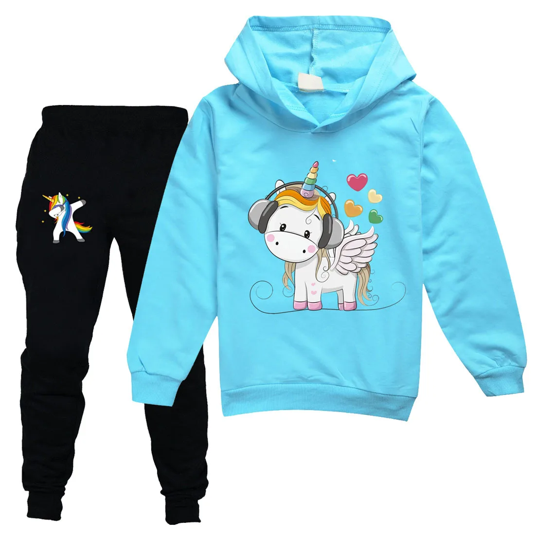 Unicorn children sweater + casual pants suit Unicorn children sweater + casual pants suit