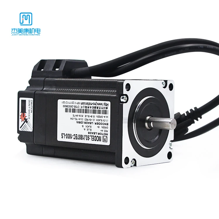 

JMC Nema 24 3.0N.M 1.8Deg Hybrid Closed-Loop Stepper Servo Motor 1000Line Encoder 60J1887EC-1000-LS for CNC Machine Kits