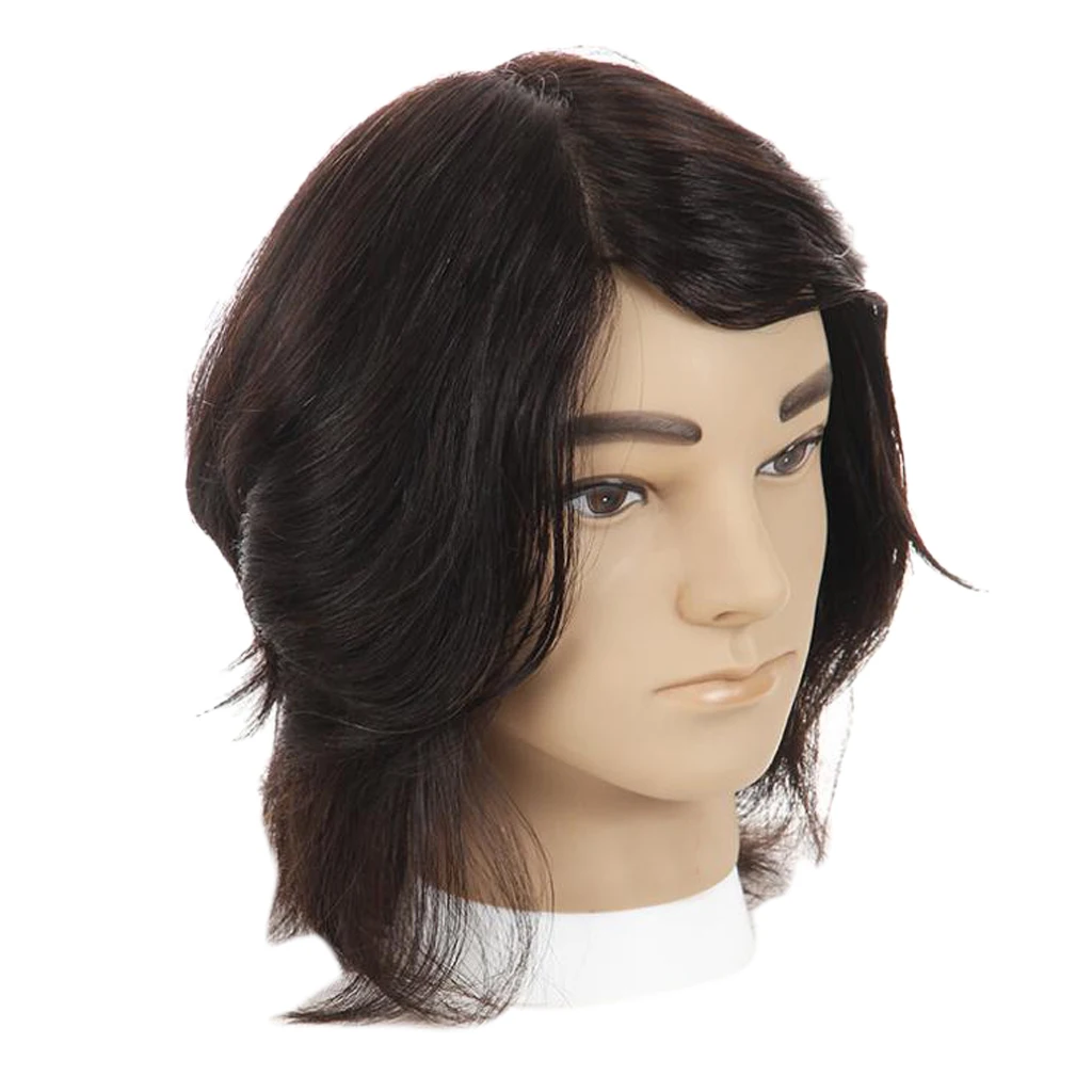 Male Mannequin Head with 100% Human Hair, Straight Wig Display Styling Head, Use in Salon or Home or Travel Male Mannequin Head with 100% Human Hair, Straight Wig Display Styling Head, Use in Salon or Home or Travel