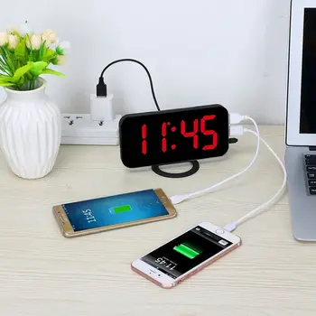 Easy Snooze Time Setting LED Mirror Digital Alarm Dual USB Port Charging Station Phone Charger
Easy Snooze Time Setting LED Mirror Digital Alarm Dual USB Port Charging Station Phone Charger