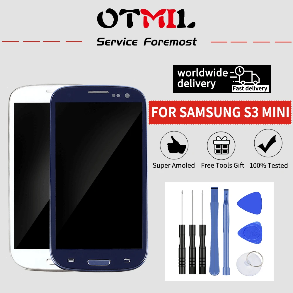 OTMIL 4.0"AMOLED For SAMSUNG Galaxy S3 Mini LCD Touch Screen with Frame For SAMSUNG S3 mini Display i8190 i8190N i8195 LCD #1
OTMIL 4.0"AMOLED For SAMSUNG Galaxy S3 Mini LCD Touch Screen with Frame For SAMSUNG S3 mini Display i8190 i8190N i8195 LCD #1