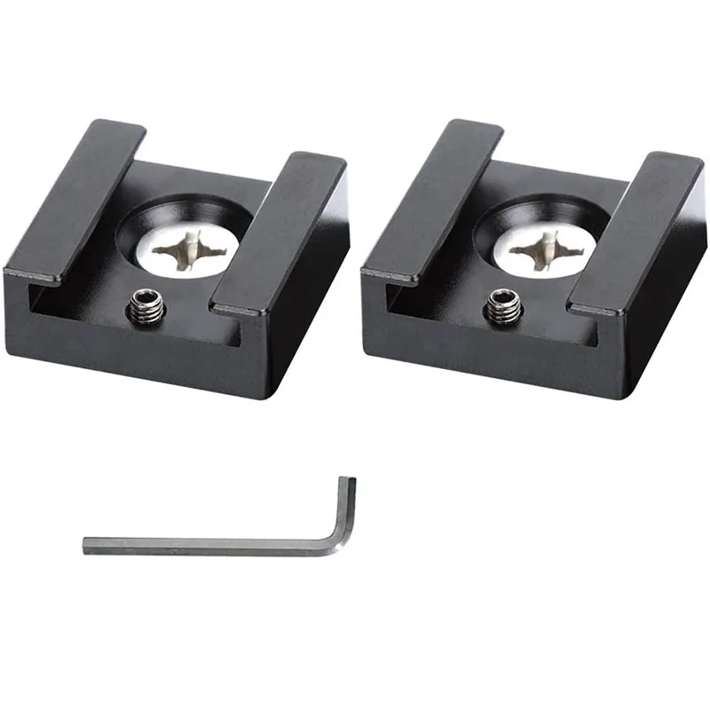 Cold Shoe Mount Aluminum Adapter Bracket Hot Shoe with 1/4 Thread for Camera Cage Flash Shoe Mount(2 PCS)
Cold Shoe Mount Aluminum Adapter Bracket Hot Shoe with 1/4 Thread for Camera Cage Flash Shoe Mount(2 PCS)