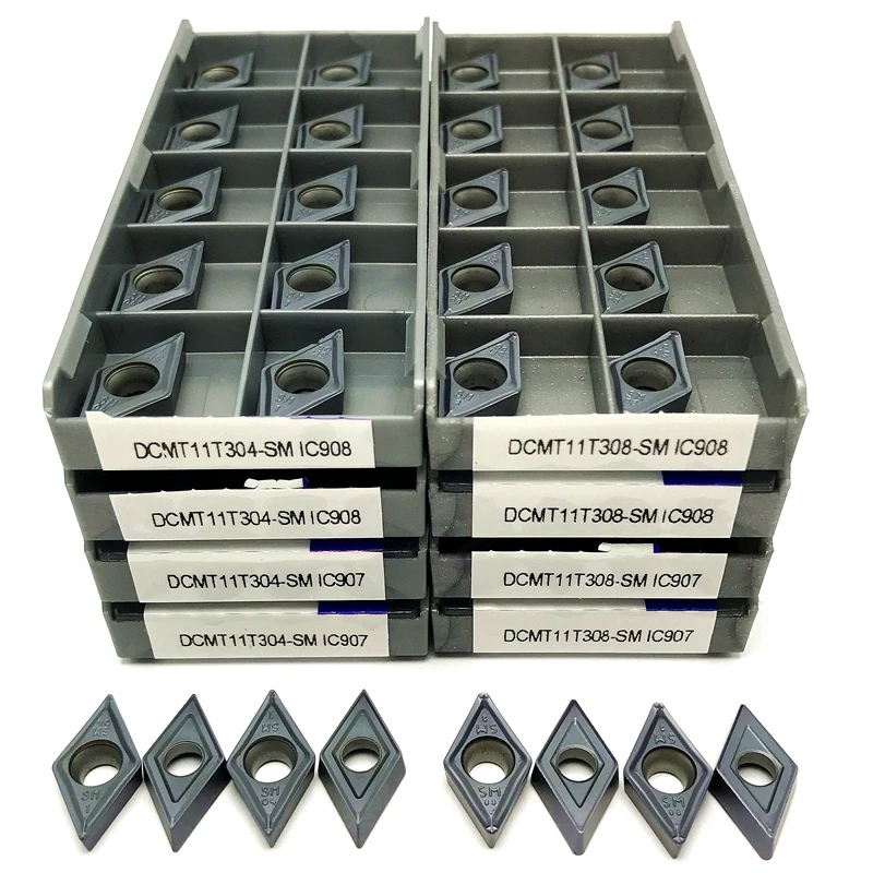 Твердосплавные пластины DCMT11T304 SM IC907 IC908 инструмент для внутренней обточки
