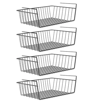 Under Shelf Basket, 4 Pack Black Iron Rack, for Storage Space on Kitchen Pantry Desk Bookshelf Cupboard
Under Shelf Basket, 4 Pack Black Iron Rack, for Storage Space on Kitchen Pantry Desk Bookshelf Cupboard