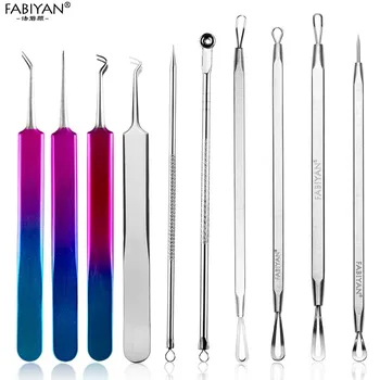 Stainless Steel Tweezer Nipper Pimple Blackhead Comedone Remover Needles Squeezing Acne Tools Spoon Face Cleaning Care Pore Tool
Stainless Steel Tweezer Nipper Pimple Blackhead Comedone Remover Needles Squeezing Acne Tools Spoon Face Cleaning Care Pore Tool