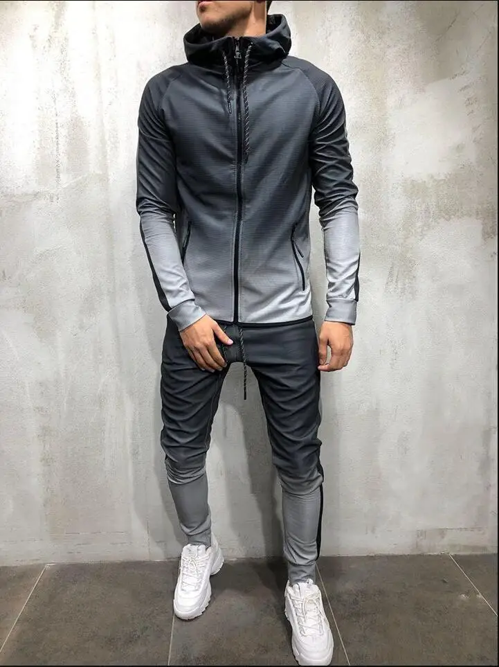 Men's Tracksuit Set Man Jogging Suit Casual Colorblock Stripe Sweat Suits Grey Gym Clothes Spring Autumn Male Sets Sportswear
Men's Tracksuit Set Man Jogging Suit Casual Colorblock Stripe Sweat Suits Grey Gym Clothes Spring Autumn Male Sets Sportswear