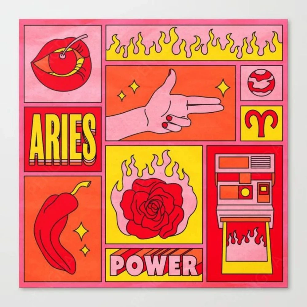 

Aries Canvas Posters Rose Flower Wall Artwork Paintings Prints Chili Modern Modular Pictures Gift Living Room Home Decoration