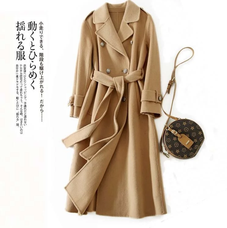 2021 autumn winter wool tweed coat women's double-sided tweed long temperament coat double row British loose coat
2021 autumn winter wool tweed coat women's double-sided tweed long temperament coat double row British loose coat
