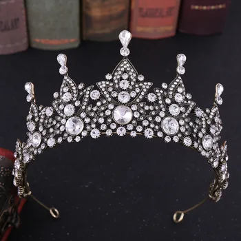 DIEZI Baroque Fashion Vintage Black White Crystal Princess Tiara Crown Headband Bridal Diadem Crown Women Wedding Hair Jewelry
DIEZI Baroque Fashion Vintage Black White Crystal Princess Tiara Crown Headband Bridal Diadem Crown Women Wedding Hair Jewelry