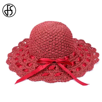 FS 2020 Summer Breathable Straw Hat For Women Solid Color Outdoor Wide Brim Sun Protection Beach Hats White Bow Chapeu Feminino
FS 2020 Summer Breathable Straw Hat For Women Solid Color Outdoor Wide Brim Sun Protection Beach Hats White Bow Chapeu Feminino