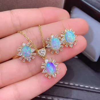 Opal Set Natural Opal jewelry set Natural Real Opal 925 sterling silver 1pc pendant,1pc ring,2pcs Earring
Opal Set Natural Opal jewelry set Natural Real Opal 925 sterling silver 1pc pendant,1pc ring,2pcs Earring