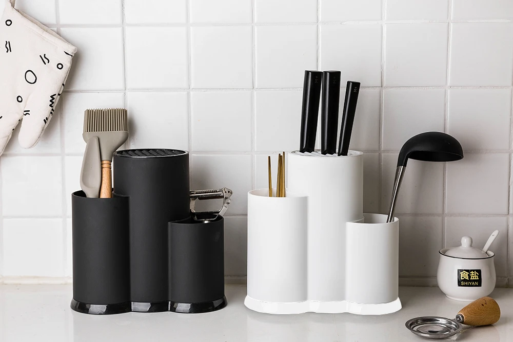 Multi-Function Utensil Holder Knife Block PP Flatware Drainer Storage Box Spoon Fork Kitchen Organizer Rack Multi-Function Utensil Holder Knife Block PP Flatware Drainer Storage Box Spoon Fork Kitchen Organizer Rack