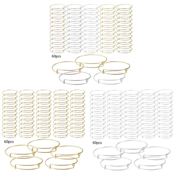 60 Pcs DIY Expandable Bangle Bracelets Adjustable Wire Bracelets Blank Beading Pendants Bangles for DIY Jewelry Making
60 Pcs DIY Expandable Bangle Bracelets Adjustable Wire Bracelets Blank Beading Pendants Bangles for DIY Jewelry Making
