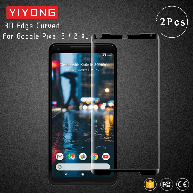 YIYONG 3D изогнутое стекло для Google Pixel 2 XL закаленное защиты экрана 4 3 3A Pixel2 Pixel3 |